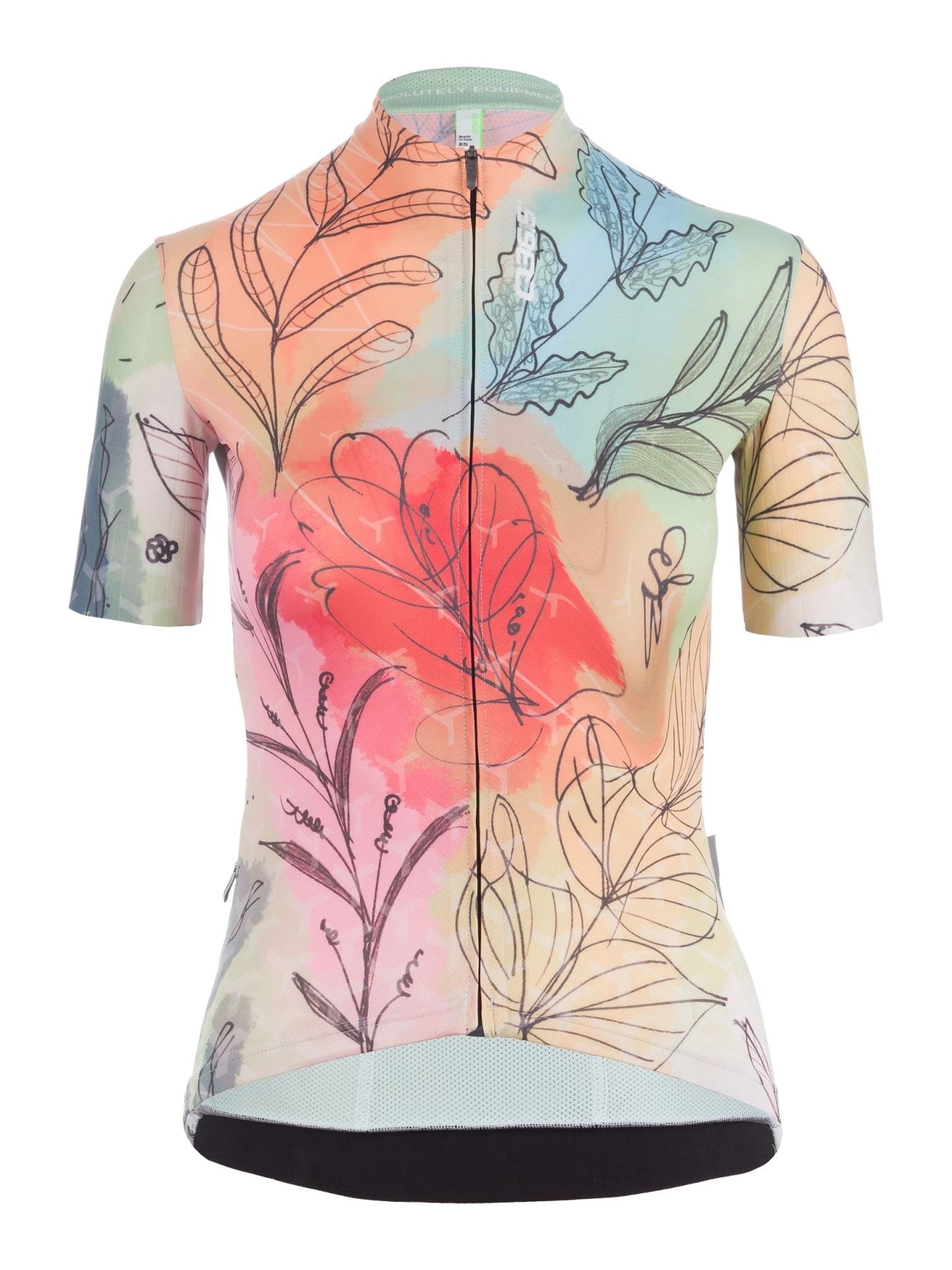 Q36.5 Jersey Shortsleeve G1 Woman Flower Leaves Spring