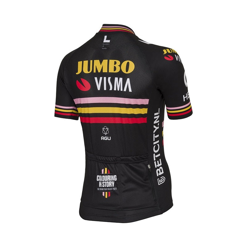 AGU Jumbo-Visma Replica Triple Victory 2023 Short Sleeve Jersey Side 2