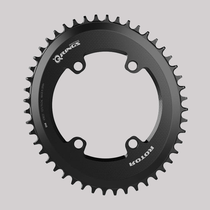 Rotor 1x Aero Oval QRing BCD110x4 Spider Mount Chainring Black
