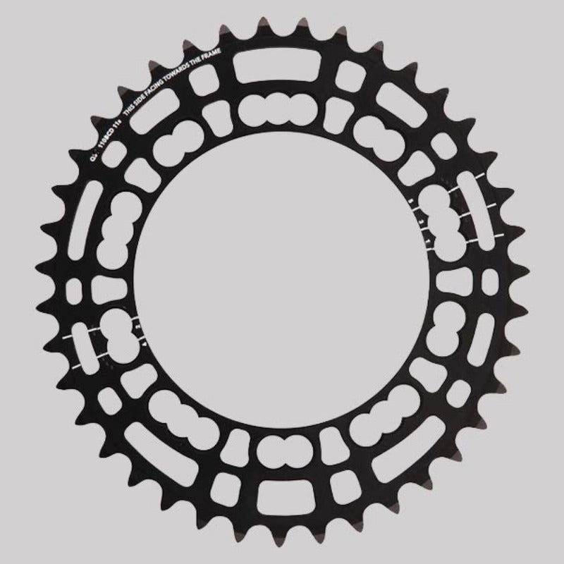 Rotor Q-Rings BCD110x5 Q39T Inner Oval Chainring Black