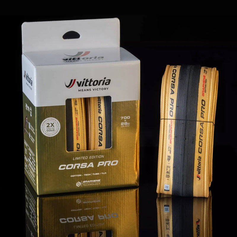Vittoria Corsa PRO Gold Limited Edition Tubeless-Ready 700x28C (Pair)