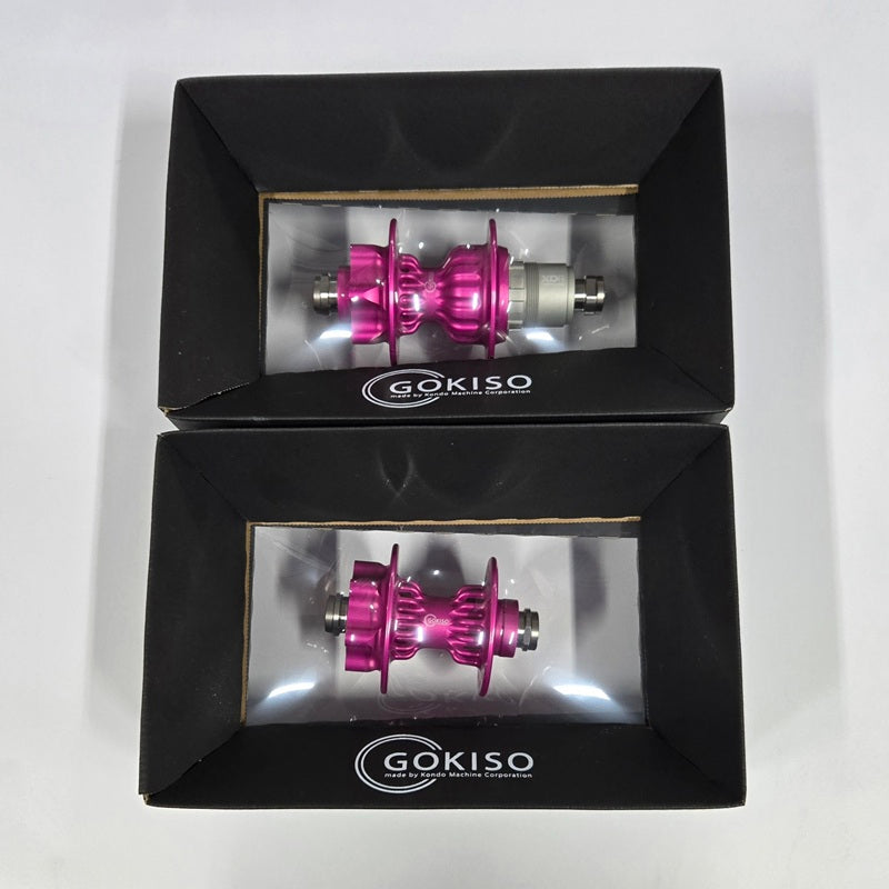 GOKISO Thru-Axle Disc Climber Hubs Matte Pink Limited Edition (Pair)