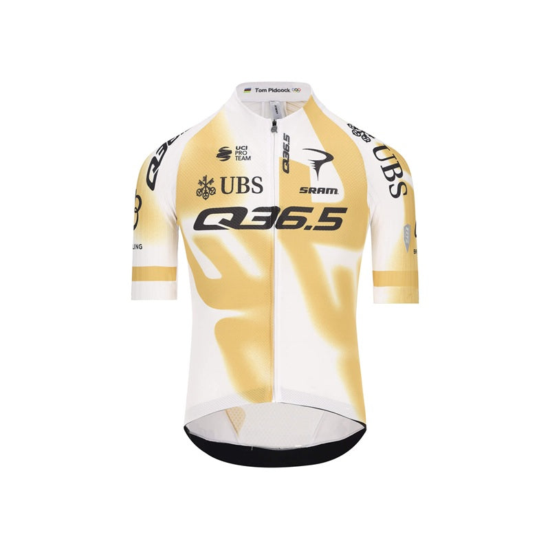 Q36.5 Jersey Shortsleeve Gregarius Q36.5 Pro Team Off-Road Gold-White