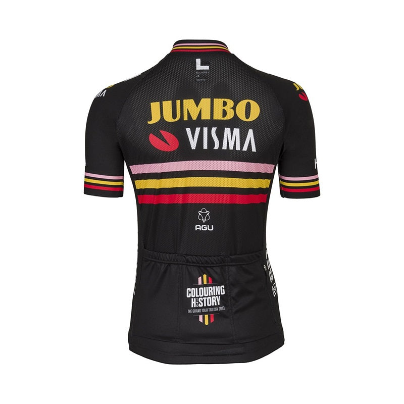 AGU Jumbo-Visma Replica Triple Victory 2023 Short Sleeve Jersey Back