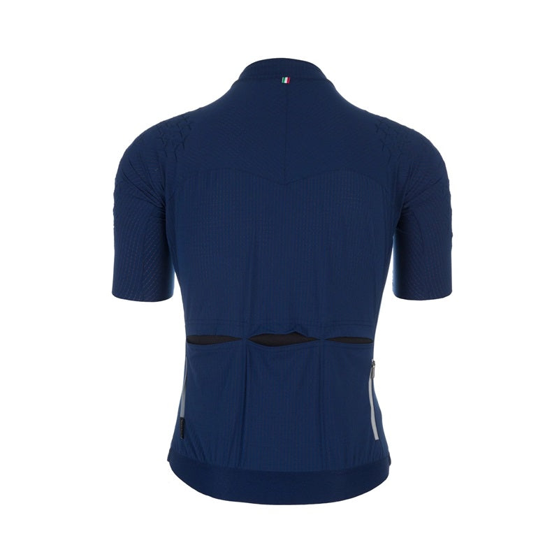 Q36.5 Dottore Grid Skin Jersey Short Sleeve Navy