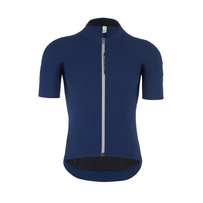 Q36.5 Dottore Grid Skin Jersey Short Sleeve Navy