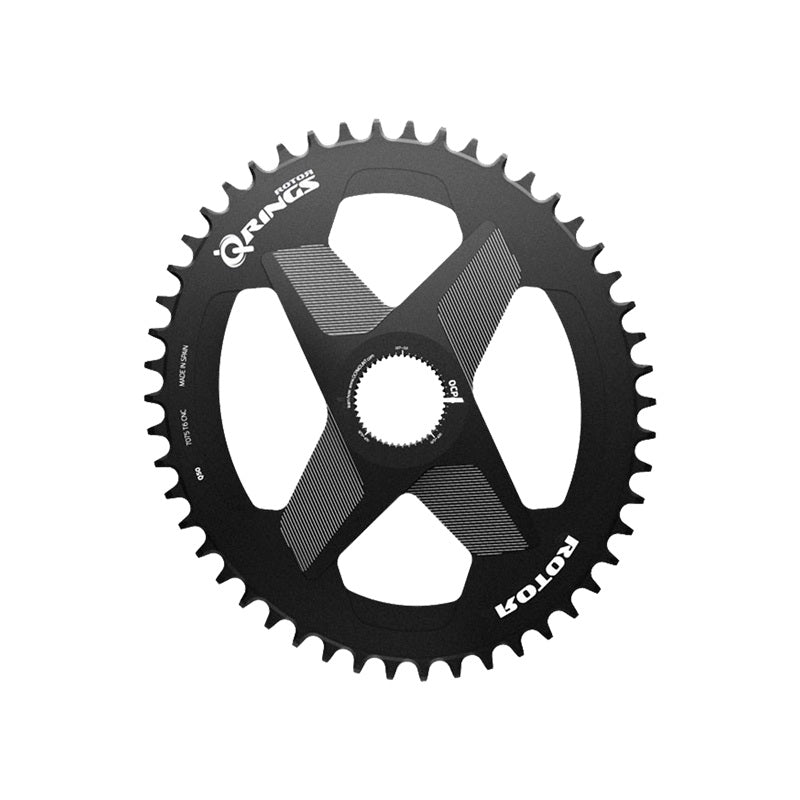 Rotor 1x Direct Mount Oval Q-Ring Chainring Black